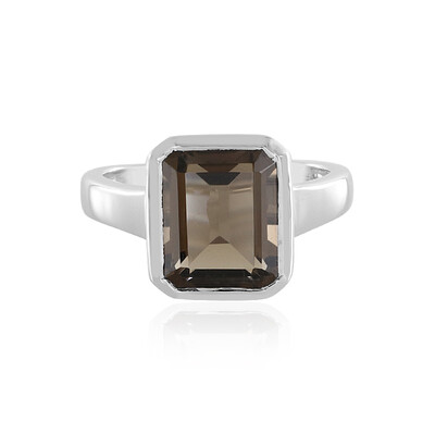 Bague en argent et Quartz fumé (MONOSONO COLLECTION)