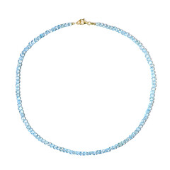 Collier en argent et Topaze bleu ciel