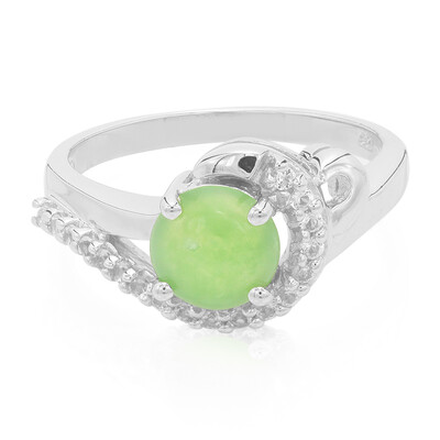 Bague en argent et Chrysoprase impériale