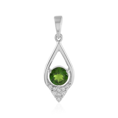 Pendentif en argent et Diopside de Russie