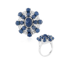 Bague en argent et Opale bleue