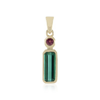 Pendentif en or et Tourmaline verte de Benedito (Adela Gold)