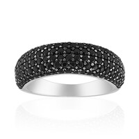 Bague en argent et Spinelle noir