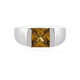 Bague pour homme en argent et Zircon jaune