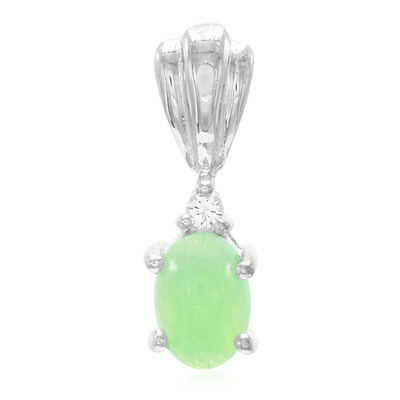 Pendentif en argent et Chrysoprase impériale