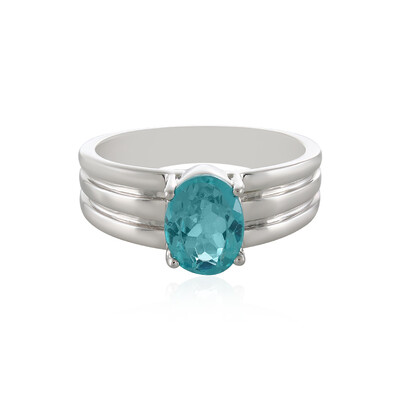 Bague en argent et Apatite bleue