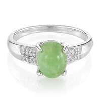 Bague en argent et Chrysoprase impériale