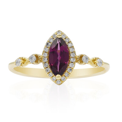 Bague en or et Grenat Rhodolite