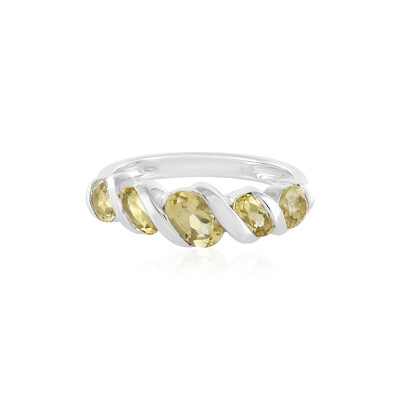 Bague en argent et Béryl jaune