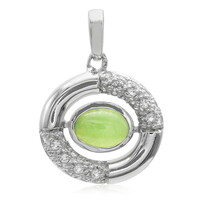 Pendentif en argent et Chrysoprase impériale