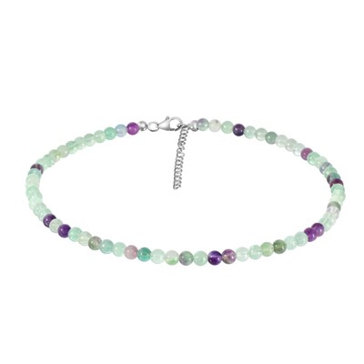 Collier en argent et Fluorite