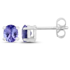 Boucles d'oreilles en argent et Tanzanite