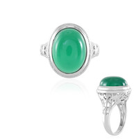 Bague en argent et Onyx vert