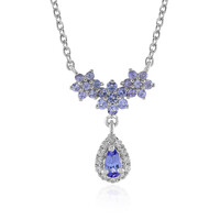 Collier en argent et Tanzanite