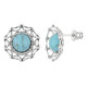 Boucles d'oreilles en argent et Turquoise (dagen)