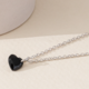 Collier en argent et Spinelle noir