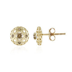 Boucles d'oreilles en or et Diamant champagne I2 (Ornaments by de Melo)