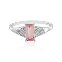 Bague en argent et Tourmaline rose