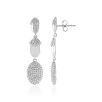 Boucles d'oreilles en argent et Zircon (de Melo)