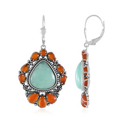 Boucles d'oreilles en argent et Amazonite (Desert Chic)