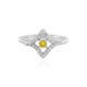 Bague en argent et Saphir jaune