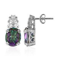 Boucles d'oreilles en argent et Quartz mystique