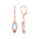 Boucles d'oreilles en argent et Pierre de Lune blanche (KM by Juwelo)