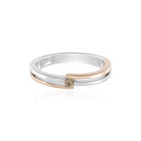 Bague en argent et Diamant champagne I2