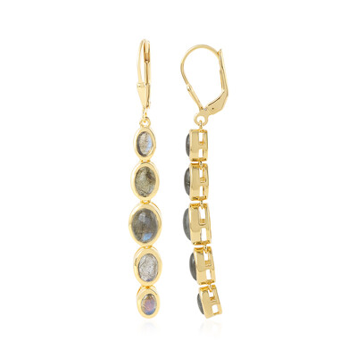 Boucles d'oreilles en argent et Labradorite bleue de Maniry (KM by Juwelo)