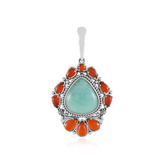 Pendentif en argent et Amazonite (Desert Chic)