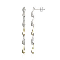 Boucles d'oreilles en argent et Topaze blanche