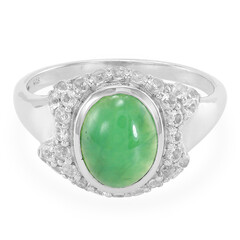 Bague en argent et Chrysoprase impériale