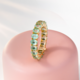 Bague en or et Kyanite Menthe