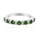 Bague en argent et Diopside de Russie