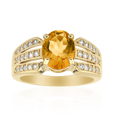 Bague en argent et Citrine