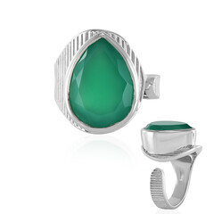 Bague en argent et Onyx vert