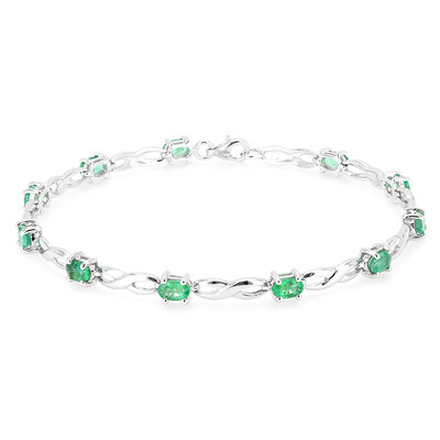 Bracelet en argent et Emeraude de Zambie