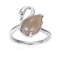 Bague en argent et Agate grise