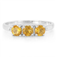 Bague en argent et Citrine