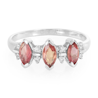 Bague en argent et Rubis rouge du soir