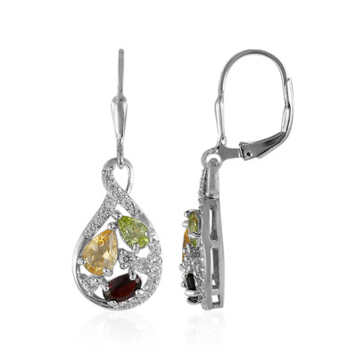 Boucles d'oreilles en argent et Citrine