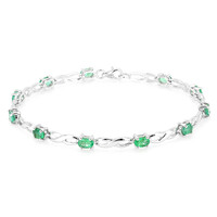 Bracelet en argent et Emeraude de Zambie