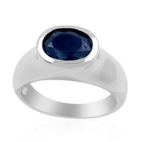 Bague en argent et Saphir bleu