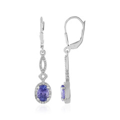 Boucles d'oreilles en argent et Tanzanite