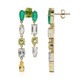 Boucles d'oreilles en argent et Agate verte