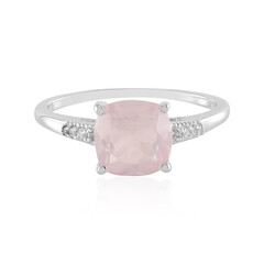 Bague en argent et Quartz rose