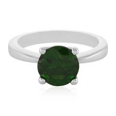 Bague en argent et Diopside de Russie