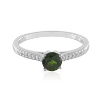 Bague en argent et Diopside de Russie