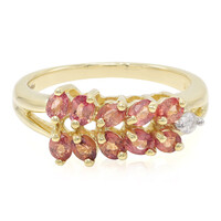 Bague en or et Saphir Padparadscha non chauffé