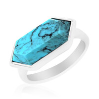 Bague en argent et Turquoise de Kingman (Anne Bever)